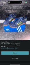 Adidas Milano Mens Trainers Blue Gold Gum Sole Sneakers UK 7.5