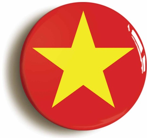 Vietnam communist flag badge - vietnam,