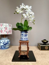 Blue & White Ceramic Orchid
