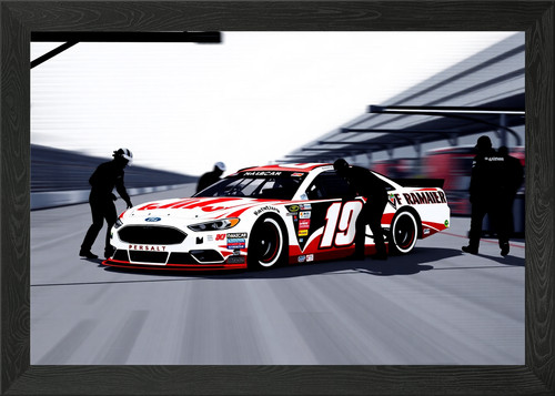 Nascar stock car pit - car, framed