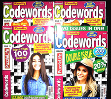 4  X Codeword Puzzle Books