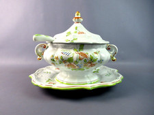 Ceramic Centerpiece Soup Tureen Seguso Plate and Ladle Vintage Late 20th Century