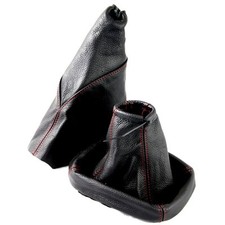 CORSA C COMBO BARINA XC RED STITCH SET KIT GEAR SHIFT & HANDBRAKE GAITERS NEW