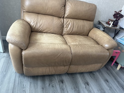 Dfs brown leather seater - brown,