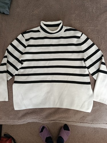 Striped turtleneck sweater - h&m,