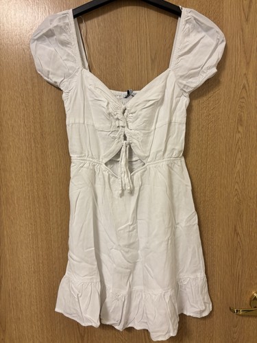 Bershka white dress - white, size