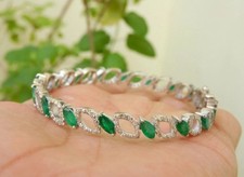14k White Gold Zambian Emerald
