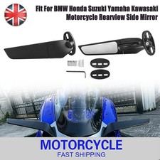 2PCS Universal Wind Wing Rear View Side Mirror Fit For Motorcycle Bike/Motorbike