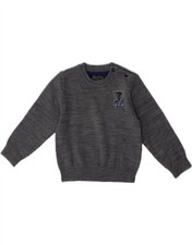 GUESS Baby Boys Graphic Crew Neck Jumper Sweater 9-12 Months Grey Classic CB13