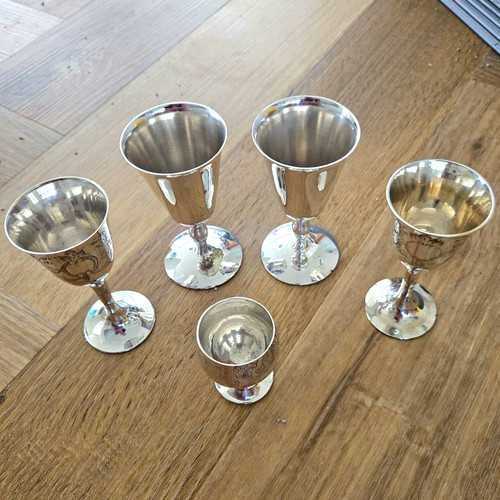 Epns silver plate goblets cups - silver,