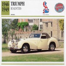 1946-1949 TRIUMPH Roadster Sports Classic Car Photo/Info Maxi Card