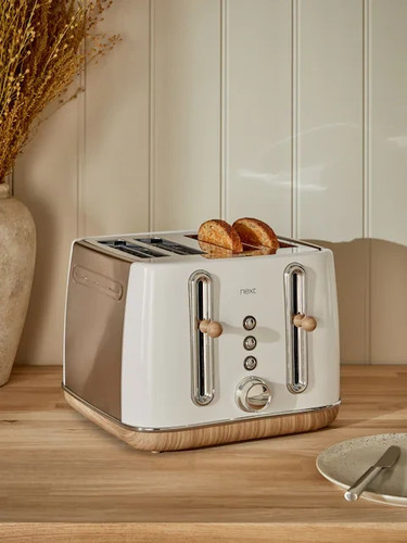 Cream malvern slice toaster - cream,