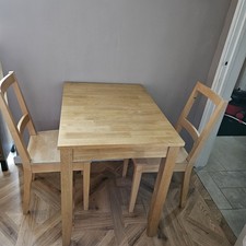 Dining Table with Extension And 2 Chairs, Good Condition.