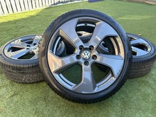 4 X Genuine Volkswagen Golf GTI 18" Austin Alloy Wheels And Tyres+OEM+GTD+MK7+VW