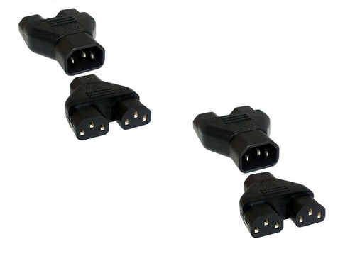 C14 male plug c13 female - 3x,
