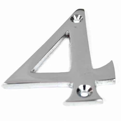Polished chrome door numbers - door, &