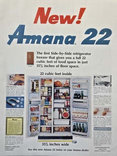 Amana refrigerator cubic - refrigerator, 22