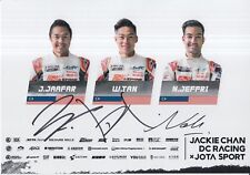 JAAFAR, TAN, JEFFRI  HAND SIGNED JACKIE CHAN LE MANS PROMO CARD 2018 WEC.