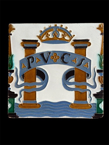 Vintage spanish sevilla tile - spanish,
