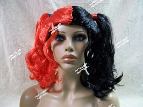 Half red black twisted - red, &
