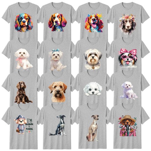 Watercolour dog shirt - watercolour,