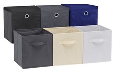 Foldable Storage Boxes with Lids 6-Pack Collapsible Clothes Organizer Cubes Home