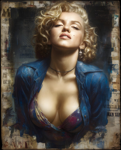 Marilyn monroe open blue - marilyn, in