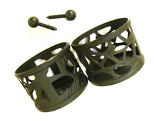 Filigree Handrail End Caps Fits 54mm Handrail–Black Metal