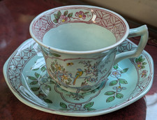 Vintage Adams Calyx Ware 'Singapore Bird' Design Partial Tea Cup and Saucer Set