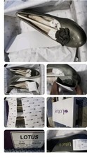Lotus 5 Flower Trim Court Shoes  Leather Pewter Size UK 5 EU 38 New Boxed 