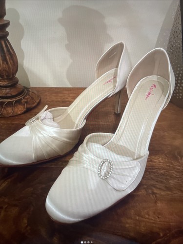 Rainbow satin cream wedding - rainbow,