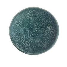 Ceramic Kay Studio Potteries Paisley Beautiful Teal Dish