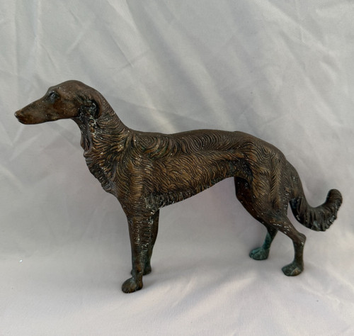 Bronze borzoi russian - borzoi,