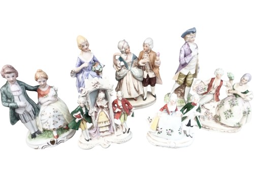 Vintage ceramic figurines set - vintage,