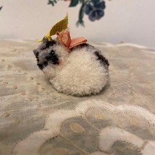Steiff Vintage Miniature Pom Pom Cat Germany Used
