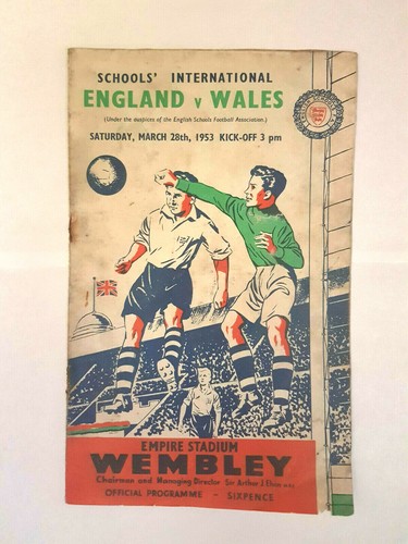 England schoolboys wales - v,