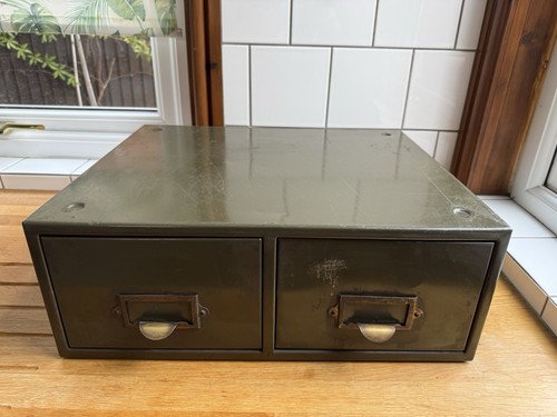 Vintage industrial two drawer - vintage,