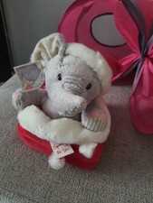 Elliot & Buttons Large Christmas Elephant Inside Sack With Tags