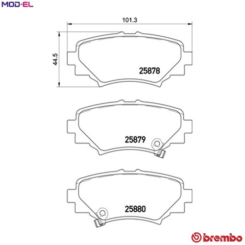 Brake pad set disc - brake, p