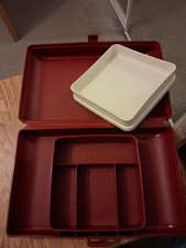 Retro Tupperware Craft/Sewing Organiser, Lunch Box Tuppercraft