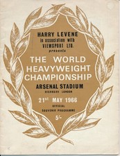 BOXING PROGRAMME - 1966 Muhammad Ali v Henry Cooper World Championship @ ARSENAL