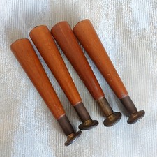 4 SMALL VINTAGE TEAK WOOD
