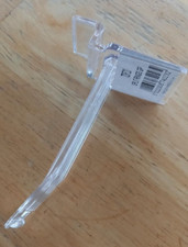 Slatwall Euro Hooks 75mm (3") clear acrylic( pack of 10 )