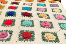 Vintage Afghan BEDSPREAD X