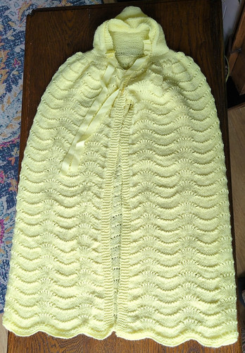 1970s hand knitted baby - hand,