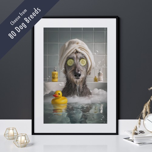 Funny dog bath print - funny,