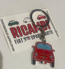 Classic Fiat 500 Key Ring New
