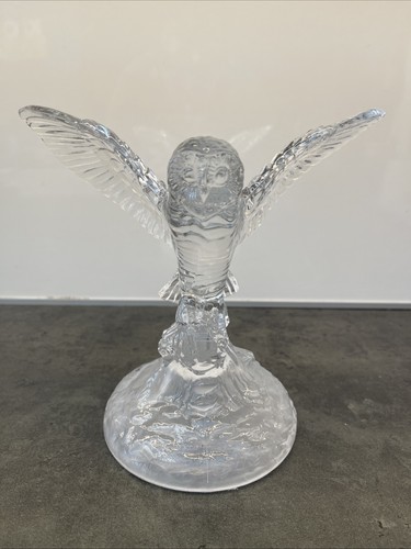 Clear glass owl ornament - clear, /
