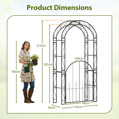 Gate 214 tall garden - 214, cm