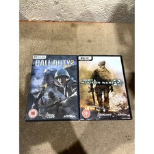 Lot of 2 Call of Duty 2 & Modern Warfare 2 (PC) Activision Shooter Video Game